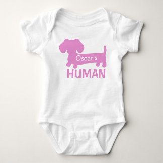Dachshunds Tjej Människa Personlig i Rosa T Shirt