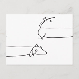 Dachshunds! Vykort