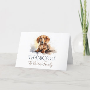 Dachshunds Watercolor - tackkort