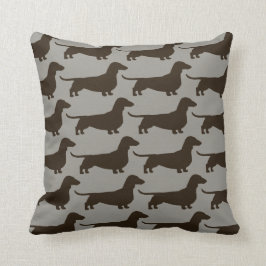 Dachshunds Wiener Hundar Mönster Roligt Doxie Älsk Kudde