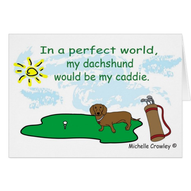 DachshundTan Hälsningskort (Framsidan Horizontal)