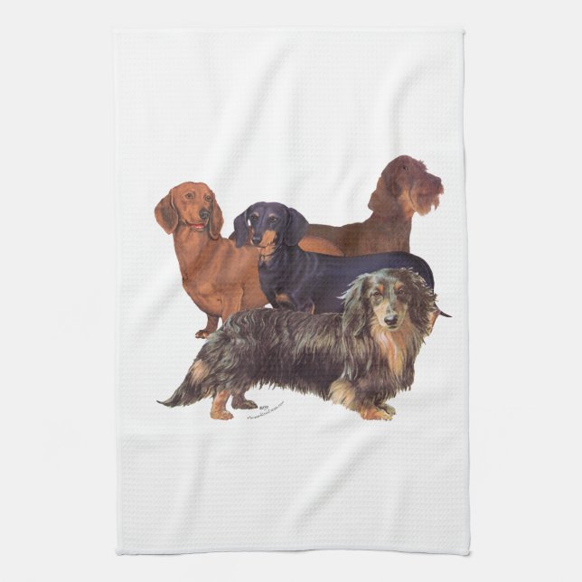 Dachshundvarianter Kökshandduk (Vertikal)