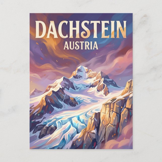 Dachstein-glacären Österrike Vykort (Framsida)