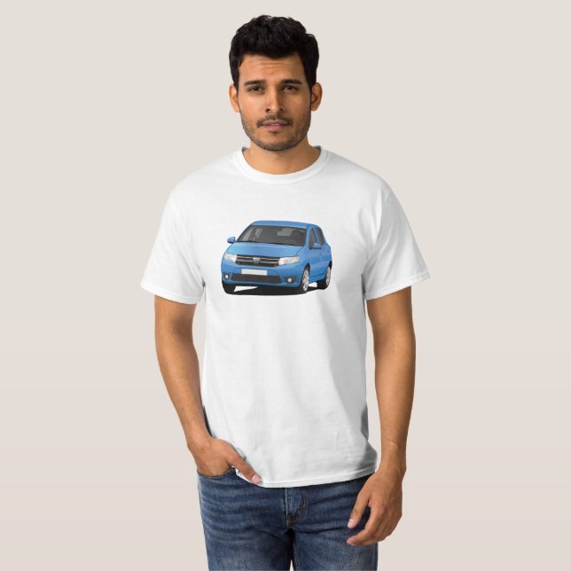 Dacia Sandero illustration - blå Tröja (Hel framsida)