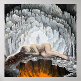 Dacian guddess i en grotta poster