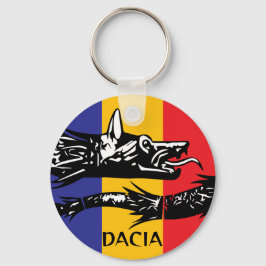 Dacian Varg - tricolor flagga Nyckelring