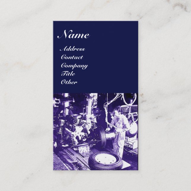 DÄCK, AUTOMOTIV, bilreparationsverkstad Visitkort (Framsida)