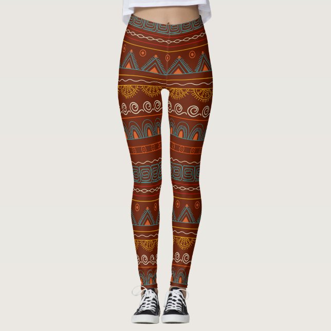 dack aztec pattern leggings (Framsida)