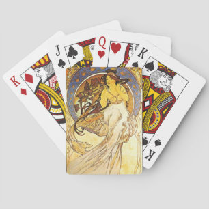 Däck för Alphonse Mucha mästerverksamling Casinokort