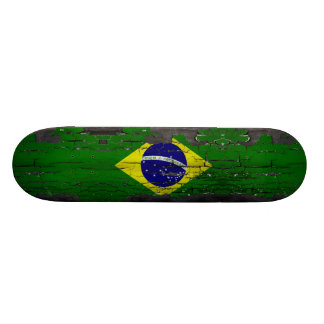 Däck för Brasilien flaggaskridsko Old School Skateboard Bräda 18 Cm