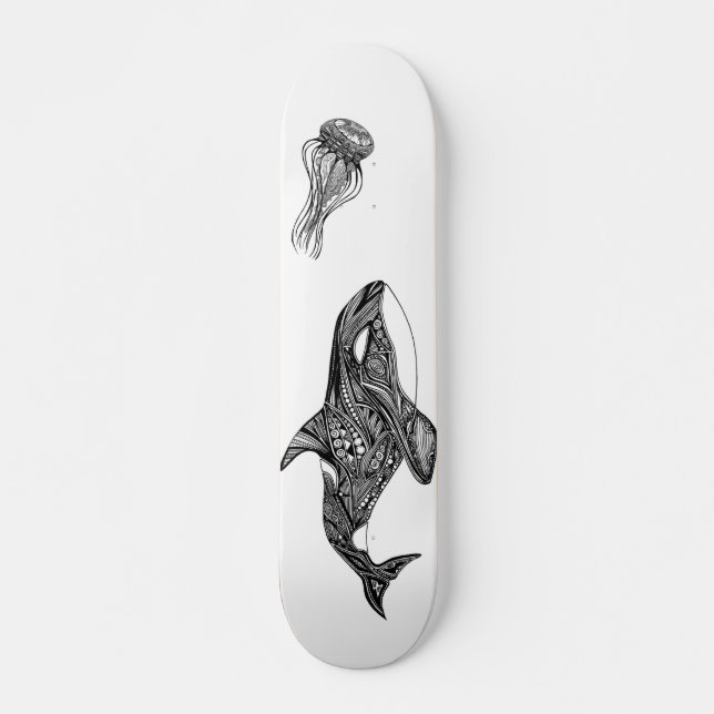 Däck för orca- och manet"mördare" Skateboard (Framsida)