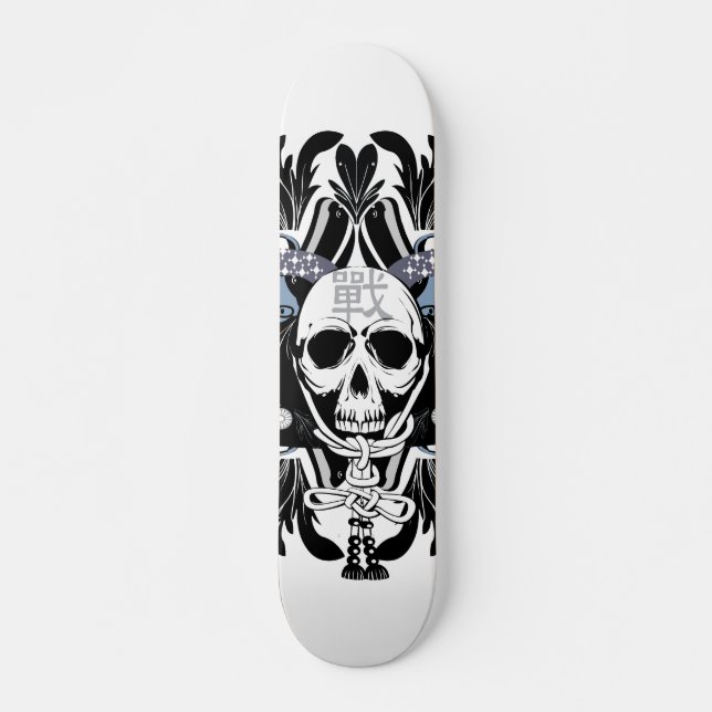 Däck för skateboard för design för Samuraiskalle (Framsida)