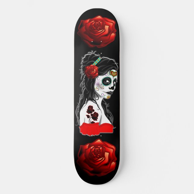 Däck för skateboard för sockerskallepinup bräda 21,5 cm (Framsida)