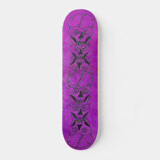 Däck för skateboard för svart skalleelectra purpur bräda 20,5 cm