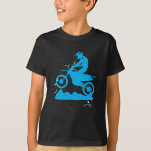 Däck för smutscykelryttaren spårar motorcykeln t shirt