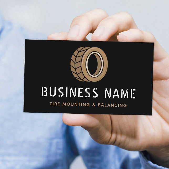 Däck-montering och balansering av bilbilkörning visitkort (Skapare uppladdad)