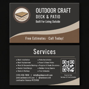 Däck & Patio QR Code Professional Visitkort