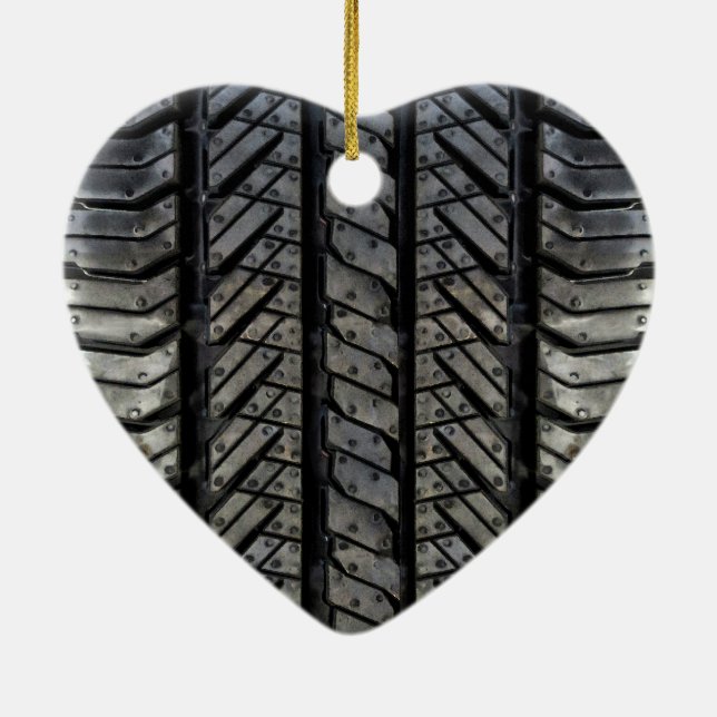 Däck Rubber Automotive Struktur Decor Julgransprydnad Keramik (Baksidan)