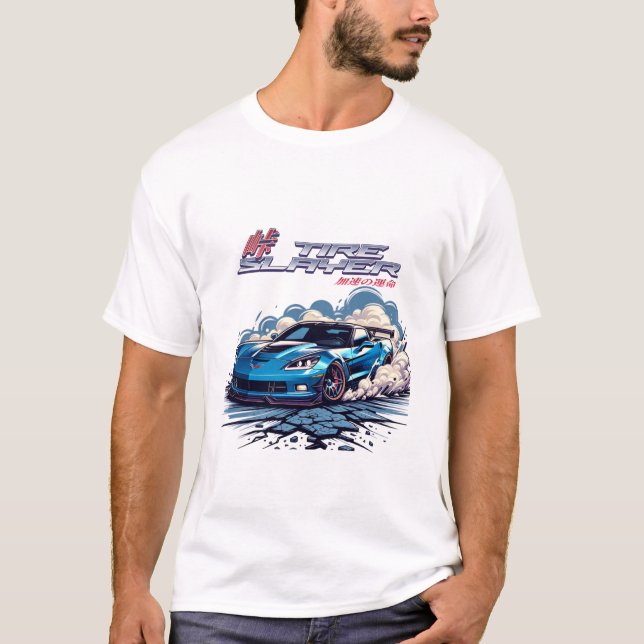 Däck Sayer - JDM Drift Car Streetwear T-Shirt (Framsida)