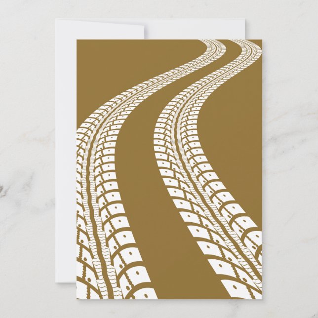 Däck-spår Inbjudningar (Framsida)