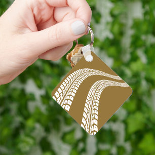 Däck-spår Nyckelring