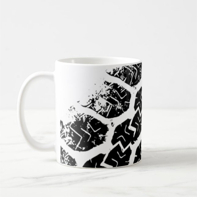 Däck spårar kaffemugg (Vänster)