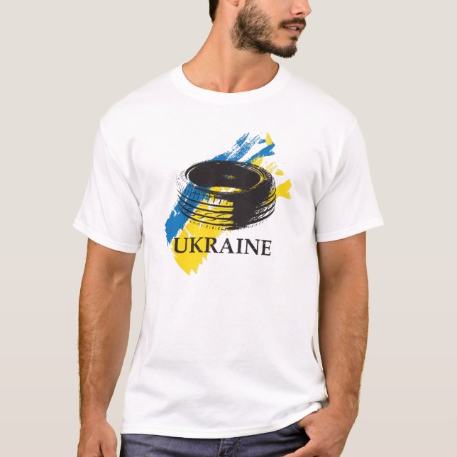 Däck - symbol av den ukrainska revolutionen av tee shirt (Framsida)