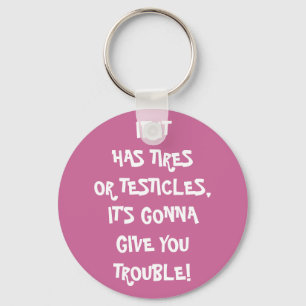Däck & Testices Trouble Keychain Nyckelring