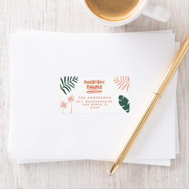 Däcka handflatan ljusa, färgstarka julklappar adressetikett (Insitu)