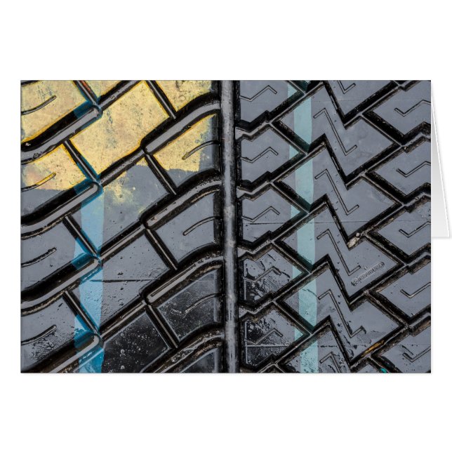 Däckdäckmönster Hälsningskort (Framsidan Horizontal)