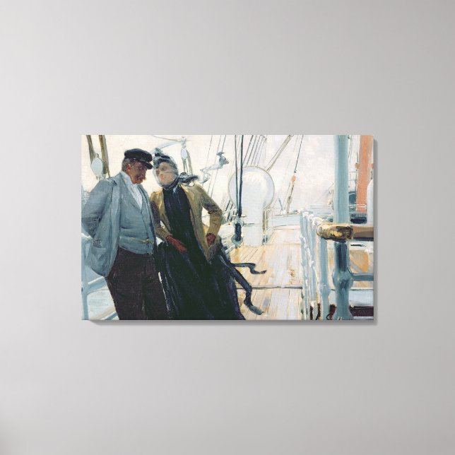 Däcket (olja på kanvas) canvastryck (Framsida)