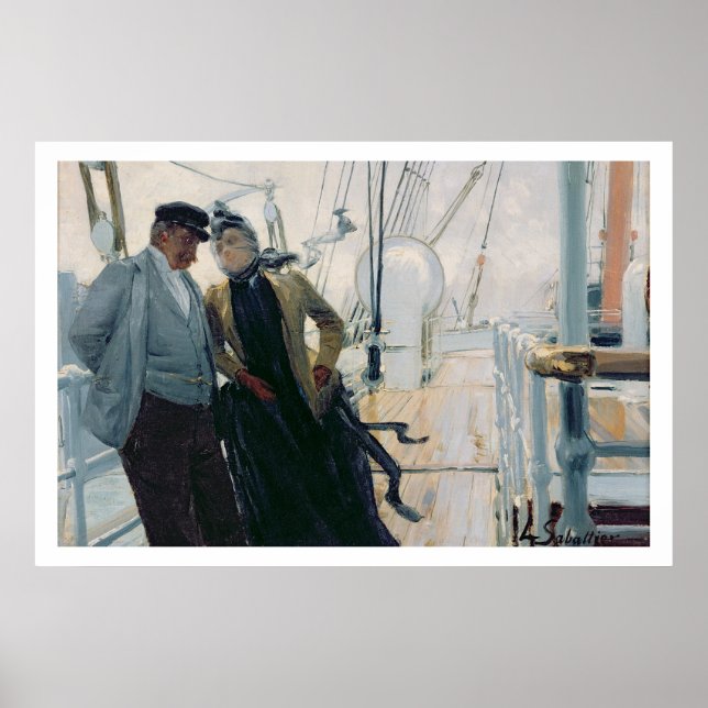 Däcket (olja på kanvas) poster (Framsidan)