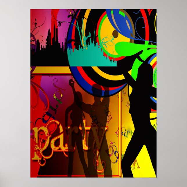 Dacne Scene med Party-dansare Poster (Framsidan)