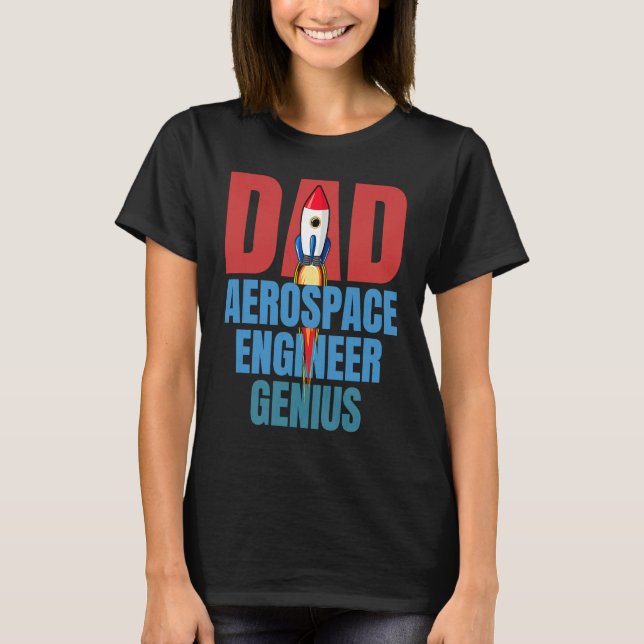 Dad Aerospace Engineer Genius Fun Engineering  Gra T Shirt (Framsida)