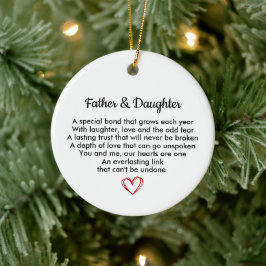 Dad and Daughter, Birthday Gift for Dad, Gift Julgransprydnad Keramik