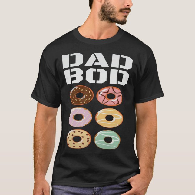 Dad Bod   Donut Six Pack Daddy Gym T Shirt (Framsida)