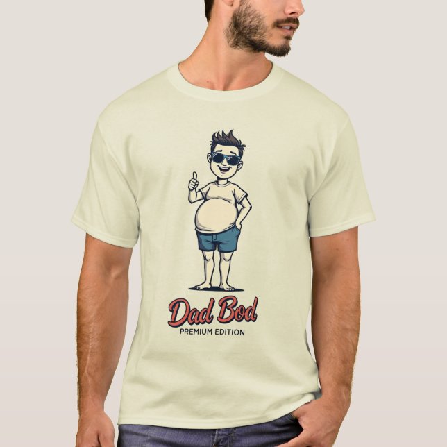 Dad Bod Premium Edition – Funny Retro Shirt T Shirt (Framsida)
