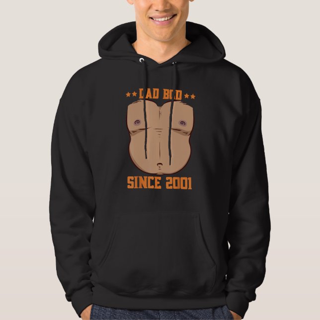 Dad Bod Since 2001 Father s Day Beer Belly Hoodie (Framsida)