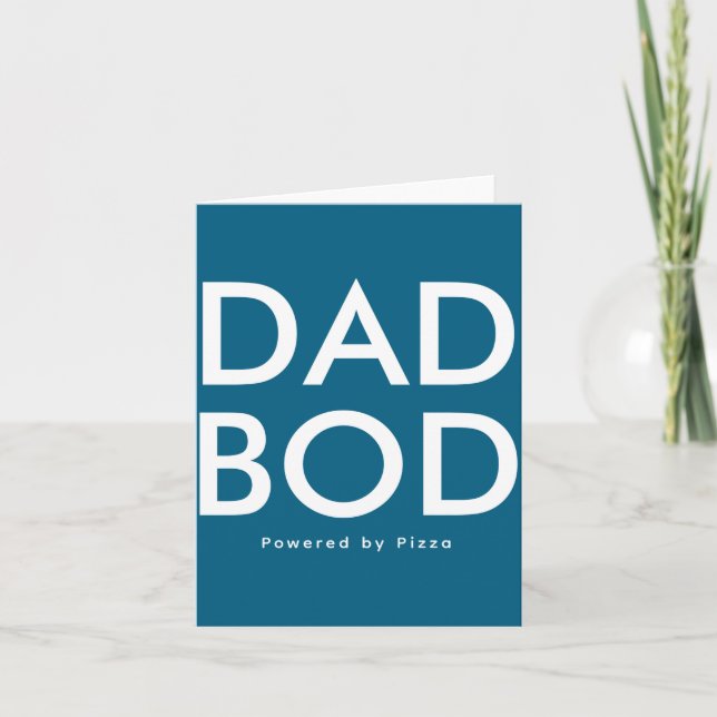 Dad Bod Wered By Zza Funny Modern Fathers Day  Kort (Framsida)