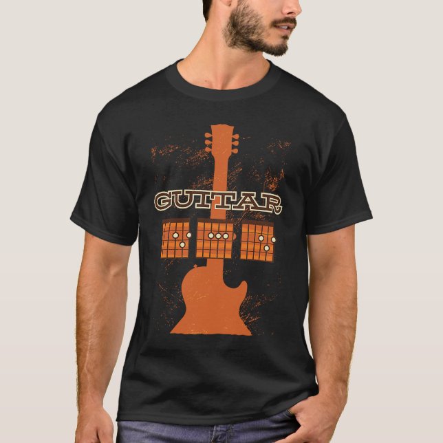 Dad Chords Musician   guitarist dad daddy Chord fa T Shirt (Framsida)