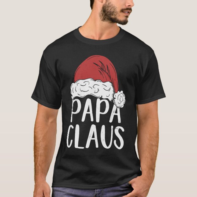 Dad Claus Christmas Costume  Santa Matching Family T Shirt (Framsida)