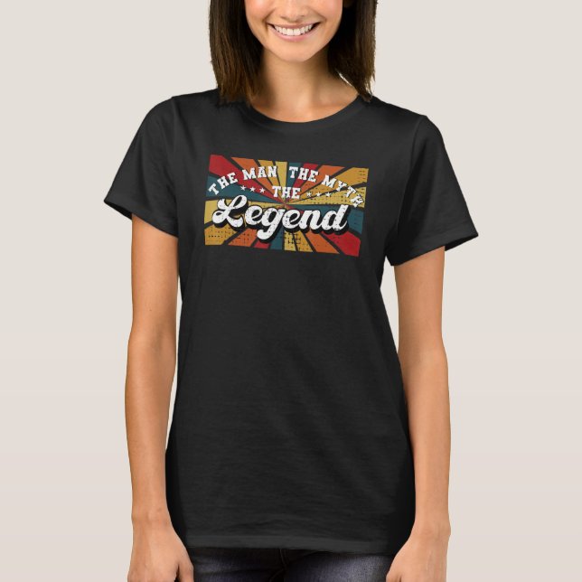 DAD DADDY THE MAN THE MYTH THE LEGEND retro 1 T Shirt (Framsida)