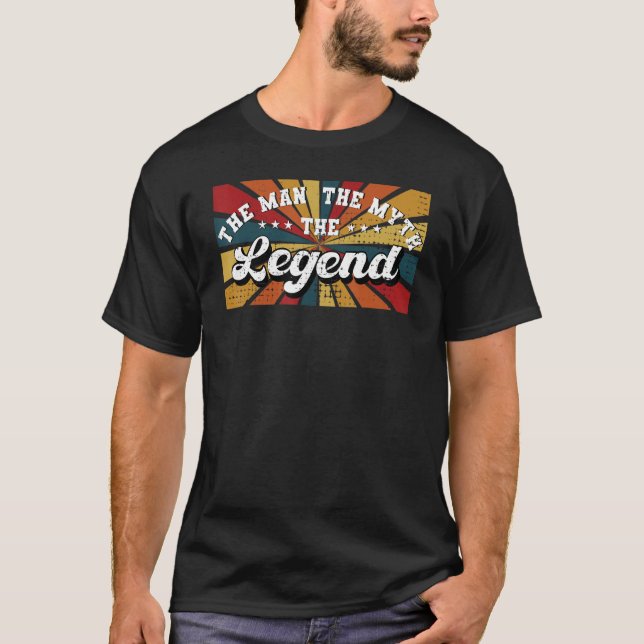 DAD DADDY THE MAN THE MYTH THE LEGEND retro 1 T Shirt (Framsida)
