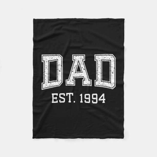 Dad Est 1994 Dad D Fathers Day Ized  Fleecefilt (Framsidan)