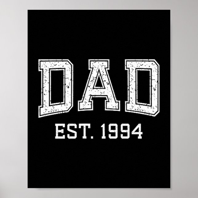 Dad Est 1994 Dad D Fathers Day Ized  Poster (Framsidan)