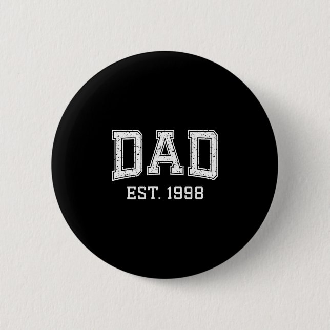 Dad Est 1998 Dad D Fathers Day Ized  Knapp (Framsida)