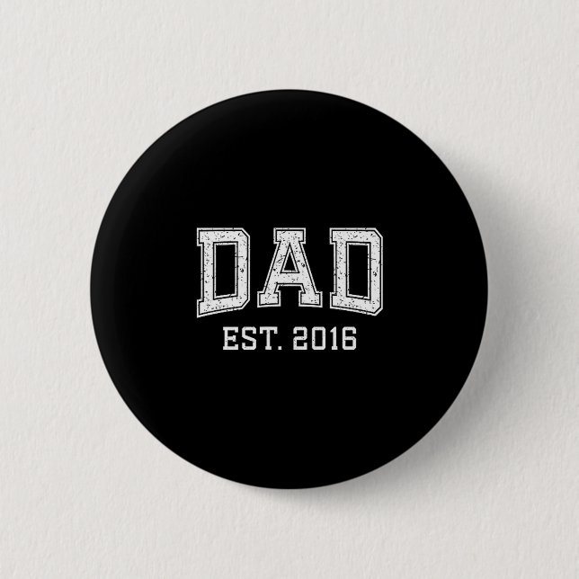 Dad Est 2016 Dad D Fathers Day Ized  Knapp (Framsida)