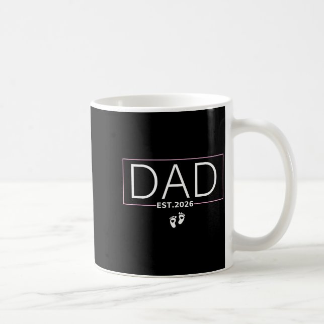 Dad Est. 2026 Expect Baby 2026 Father 2026 New Dad Kaffemugg (Höger)