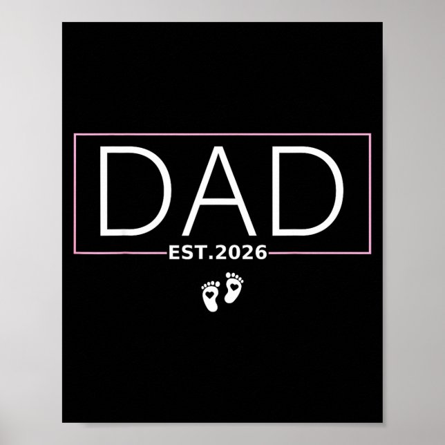 Dad Est. 2026 Expect Baby 2026 Father 2026 New Dad Poster (Framsidan)