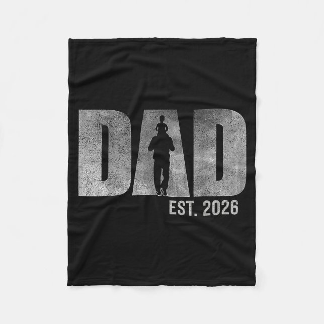 Dad Est. 2026 Father 2026 Loading New Dad 2026  Fleecefilt (Framsidan)
